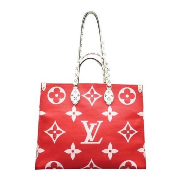 Louis Vuitton Onthego Reverse Giant Red Pink Monogram Canvas Like New Condition - Picture 3 of 14